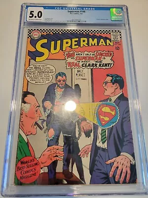 Buy Superman #198 CGC 5.0 1967 Curt Swan Key Silver Age • 58.33£