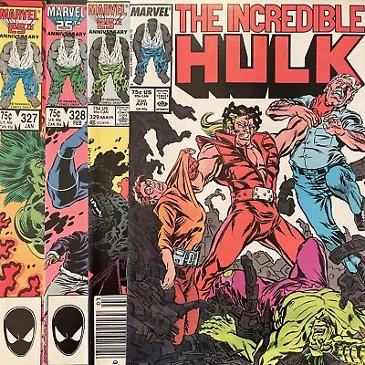 Buy Incredible Hulk #327 328 329 & 330 (Marvel) Milgrom McFarlane Lot Of 4 Comics • 35.57£