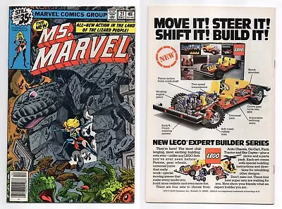 Buy Ms Marvel #21 (VF 8.0) 1st Appearance B'Ok & M'Dhar Lizard People 1978 Marvel • 3.98£
