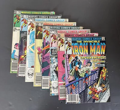 Buy Marvel Comics INVINCIBLE IRON MAN Vintage Comic Lot Issues #163,164,166,168-172 • 64.30£