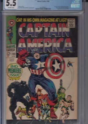 Buy Captain America 100 - 1968 - Kirby - CGC 5.5 • 299.99£