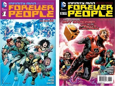 Buy INFINITY MAN AND THE FOREVER PEOPLE #1 & #5 - NEW | NM | 1st Print - DC Comics • 4.50£