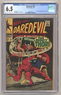 Buy Daredevil 30 (CGC 6.5) Thor Cobra Mister Hyde Gene Colan 1967 Marvel Comics N279 • 67.79£