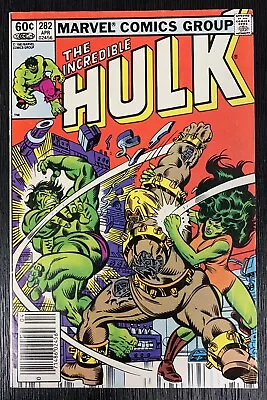 Buy 1983 Marvel Comics The Incredible Hulk #282 1st Hulk+she Hulk Team Up • 99.94£