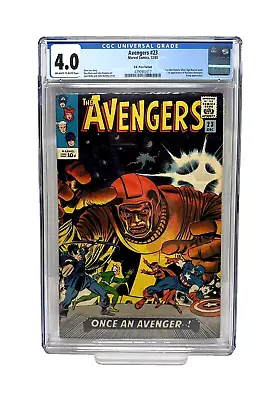 Buy Avengers #23 CGC 4.0 UKvariant 1965,1st App Ravonna Renslayer+KEY Romita Sr Work • 7.50£
