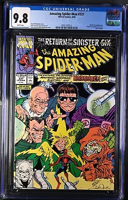 Buy Marvel The Amazing Spider-man #337 Cgc 9.8 Nm/m White 8/90 Sinister Six Nova • 181.34£