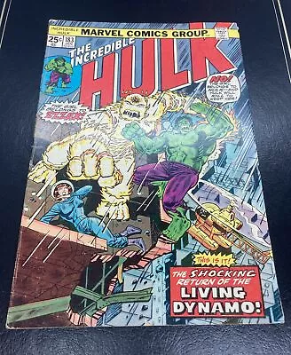 Buy INCREDIBLE HULK # 183 Marvel, Living Dynamo, FN • 10.08£