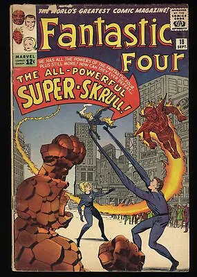 Buy Fantastic Four #18 VG- 3.5 1st Appearance Of Super Skrull! Marvel 1963 • 137.19£