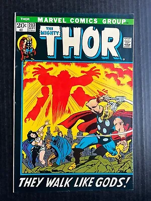 Buy THOR #203 September 1972 Avengers First Team Appearance YOUNG GODS • 35.75£