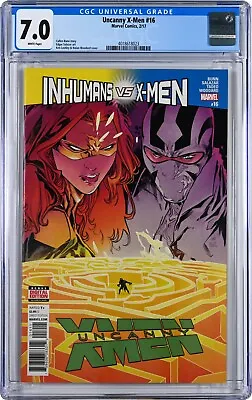 Buy Uncanny X-Men #16 CGC 7.0 (Feb 2017, Marvel) Cullen Bunn Story Inhumans Vs X-Men • 34.83£
