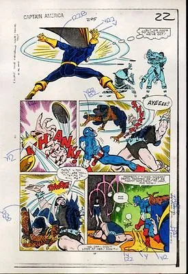 Buy 1984 Captain America 295 Page 22 Original Marvel Comics Color Guide Art: 1980's • 33.27£