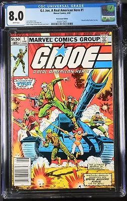 Buy G.I. JOE, A REAL AMERICAN HERO #1 CGC 8.0 WHITE PAGES 1st App. Snake-Eyes • 143.91£