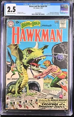 Buy Brave And The Bold #34 Cgc 2.5 1st Silver Age Hawkman And Hawkgirl • 237.53£