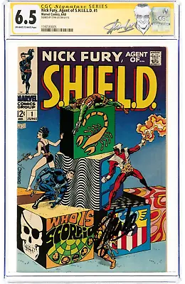 Buy Nick Fury, Agent Of S.H.I.E.L.D. #1 Signed: SS Stan Lee (Marvel, 1968)CGC 6.5 • 678.73£