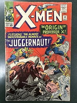 Buy Uncanny X-Men #12 (Marvel, 1965) 1st Juggernaut Origin Professor X Jack Kirby GD • 477.99£