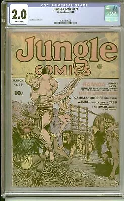 Buy Jungle Comics #39 CGC 2.0 Universal  (Fiction House, 1943) • 140.75£