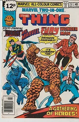 Buy Marvel Comics Marvel Two In One #51 Thing (1979) 1st Print F • 3.95£