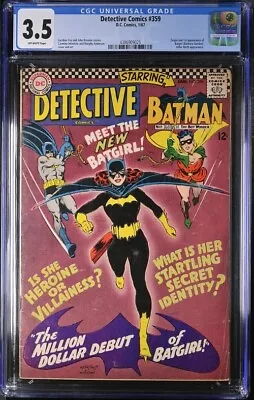 Buy Detective Comics 359 CGC 3.5 Origin & 1st Appearance Batgirl 1967 • 360.27£