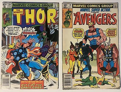 Buy The Mighty Thor #284 (1979), Marvel Super Action Starting The Avengers #29(1981) • 9.25£