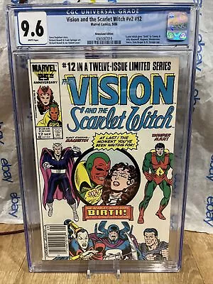 Buy Vision And The Scarlet Witch 12 (1986) CGC 9.6 1st Tommy, Billy Maximoff • 102.48£