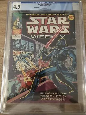 Buy CGC 4.5 - Star Wars Weekly #11 - Darth Vader - April 19 1978 - Marvel UK • 199.97£