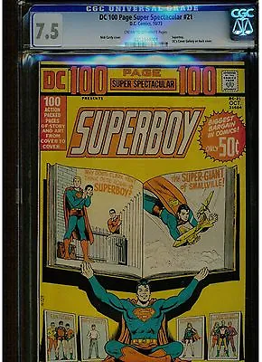 Buy Dc 100 Pages Super Spectacular 21 Cgc 7.5 Cream To Off White Pages 1973 Superboy • 59.13£
