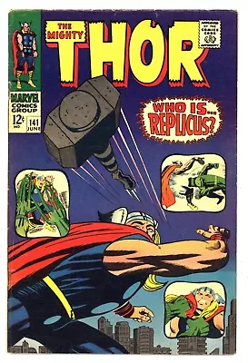 Buy Thor 141 VG+ Wrath Of Replicus JACK KIRBY Silver Age 1967 Marvel Comics Q273 • 15.80£