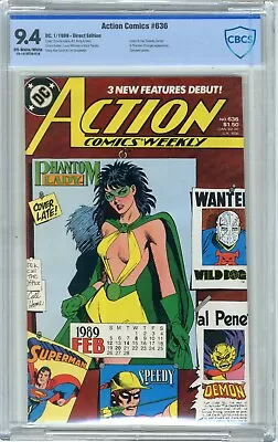 Buy Action Comics  #636  CBCS  9.4  NM  Off White-wht Pgs 1/89  Green Arrow, Speedy, • 43.38£