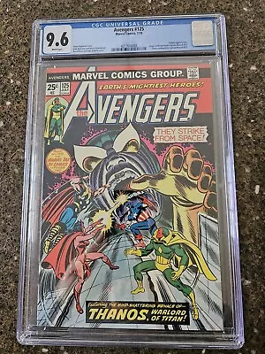 Buy Avengers #125 CGC 9.6 (1974 Marvel) Thanos Appearance • 476.61£