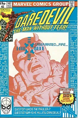 Buy Daredevil # 167 (marvel 1980) Fn+ Miller Art First Mauler • 5.50£