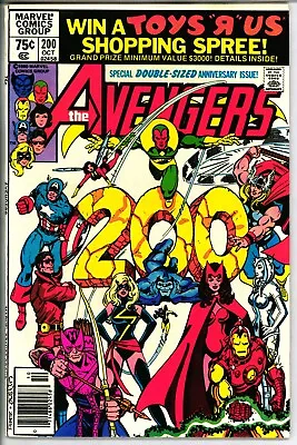 Buy Avengers #200 (1980) VF/NM 9.0 Ms Marvel Leaves Avengers NEWSSTAND -HIGH GRADE • 22£