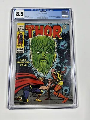 Buy Thor 164 Cgc 8.5 Ow/w Pages Marvel 1969 • 111.92£