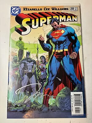 Buy Superman #208 DC Comics Batman Wonder Woman JLA - SIGNED/AUTOGRAPHED By JIM LEE • 31.98£