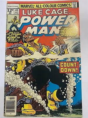 Buy LUKE CAGE, POWER MAN #45 UK Price Marvel Comics 1977 VF/NM • 2.95£