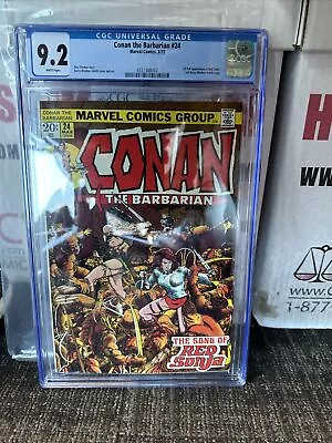 Buy Conan The Barbarian #24 1973 CGC 9.2  1st Full App Red Sonja White Pages • 315.33£