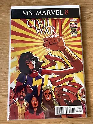 Buy MS. MARVEL #8 - Vol 2 - Aug 2016 - Civil War II - 1st App Hijinx - Marvel • 0.99£