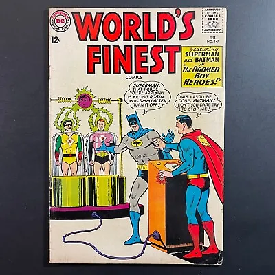 Buy World's Finest 147 Silver Age DC 1965 Batman Superman Comic Book Curt Swan Cover • 16.03£