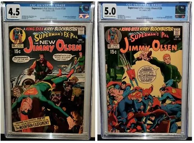Buy Supermans Pal Jimmy Olsen #134 Cgc 4.5 & #135 Cgc 5.0 1st App Of Darksied & More • 276.67£