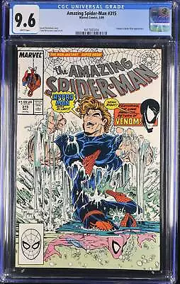Buy Amazing Spider-Man #315 Marvel 1989 9.6 NM+ CGC Graded Key Venom McFarlane Comic • 86.34£
