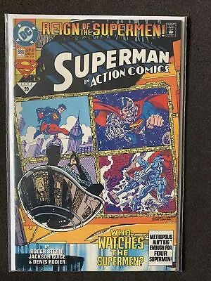 Buy DC Comics Superman In Action Comics #689 1st App Black Suit Solid Condition • 19.99£