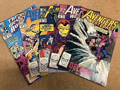 Buy Avengers West Coast Job Jot Marvel Comics X5 1988-1990 • 5£