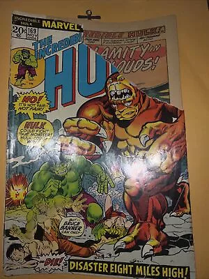 Buy Marvel Comics Incredible Hulk 169 Disaster Eight Miles High! 1973 • 2.37£