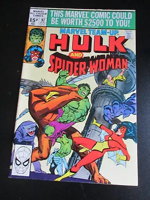 Buy Marvel Team-Up # 97 Sept 1980 Hulk/Spider-Woman  Very Fine ( VF ) Pence Copy . • 4£