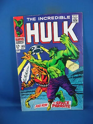 Buy Incredible Hulk 103 F Vf Marvel 1968 • 55.61£