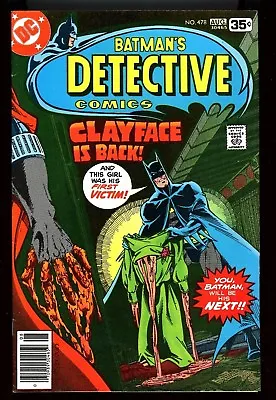 Buy 1978 DC,   Detective Comics   # 478, 1st Clayface III, Key Issue, VF/NM, BX66 • 31.62£