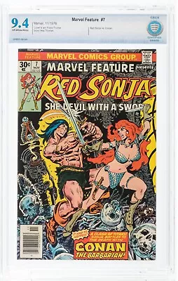Buy Marvel Feature #7 (marvel 1976) CBCS Graded 9.4 Red Sonja Vs Conan Cgc • 112.32£