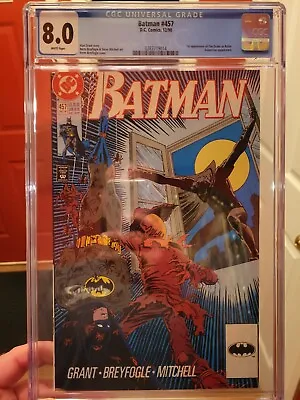 Buy Batman #457 CGC 8.0 (1990) 1st Tim Drake As Robin, Scarecrow App. DC Comics  • 29.25£