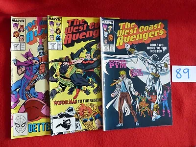 Buy 3 X Marvel Comics-The West Coast Avengers– June 87, June 88 & May 89 Ex Con(89) • 5.50£