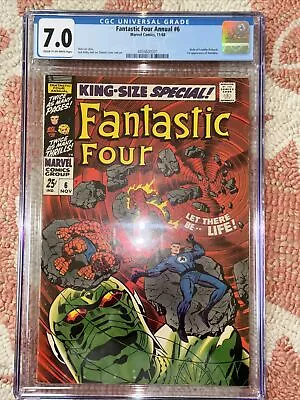Buy Fantastic Four Annual #6 CGC 7.0 1968 1st App. Franklin Richards • 319.81£