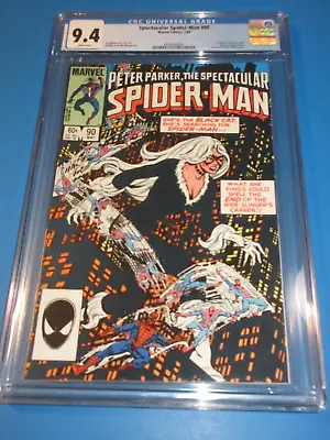 Buy Spectacular Spider-man #90 Bronze Age 1st Black Costume Key CGC 9.4 NM Wow • 76.15£
